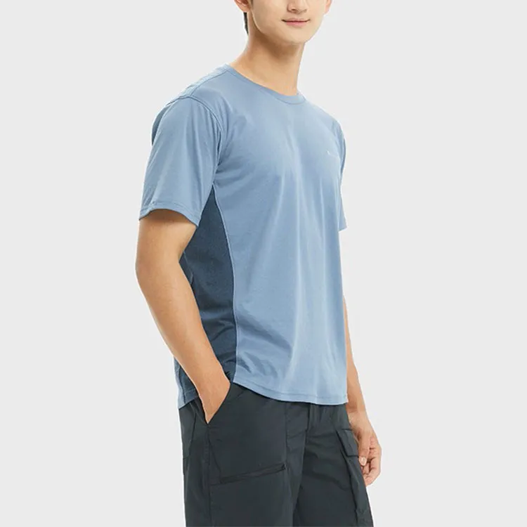Columbia Drop Shoulder Sleeve T-Shirt Men's Blue-4