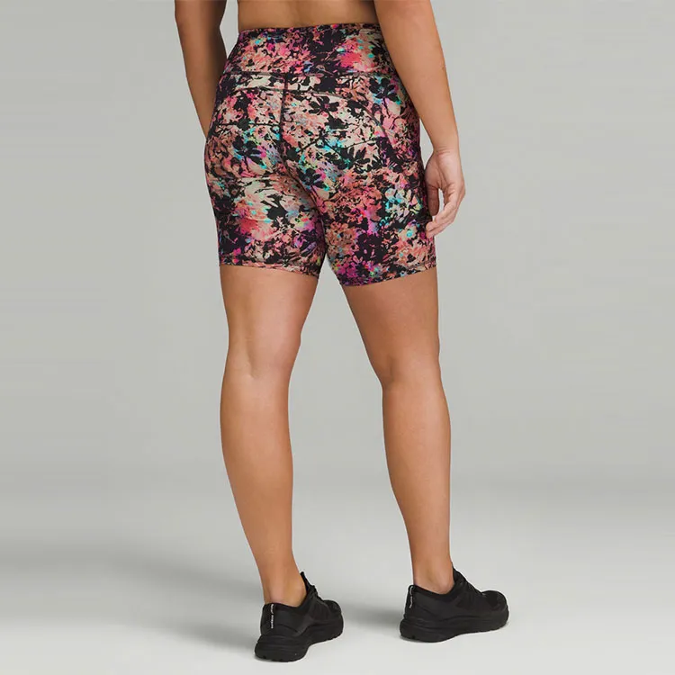 Lululemon Fast And Free Casual Shorts Women's Floral Red Multicolor-3