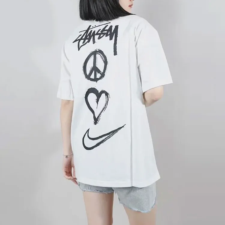 Nike X Stussy Peace Love Swoosh T shirt Asia Sizing-3