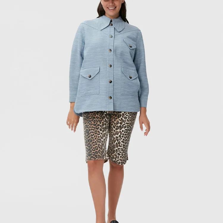 GANNI Jackets Women's Blue-2