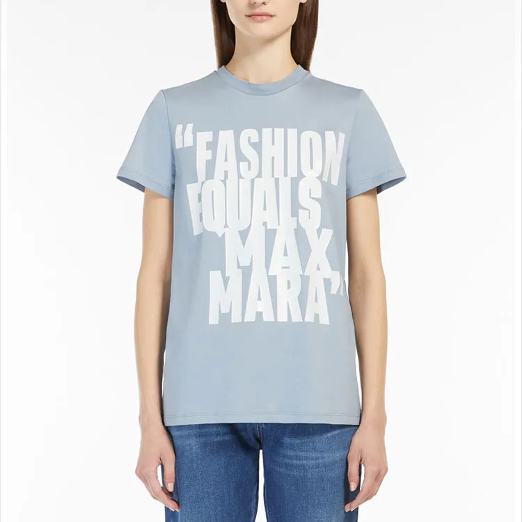 MaxMara T Shirts Women's Sky Blue-2