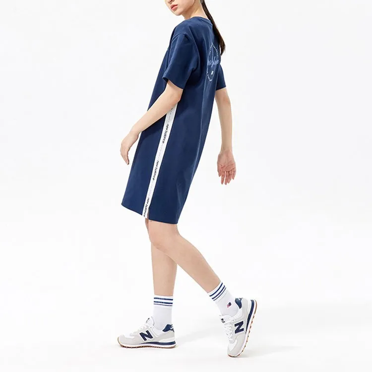 New Balance Short Sleeved Dresses Women's Navy Blue-3