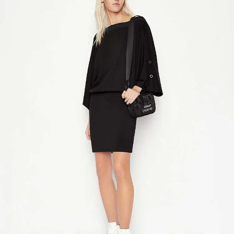 ARMANI EXCHANGE Long Sleeved Dresses Women's Black-3