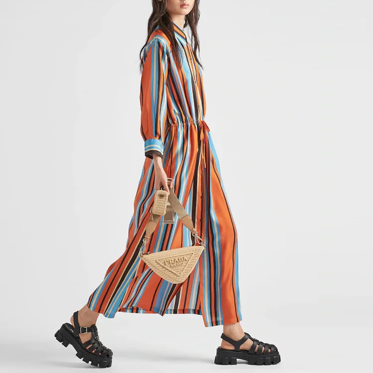 PRADA SS22 Long-Sleeved Dresses Women's Multicolor-3
