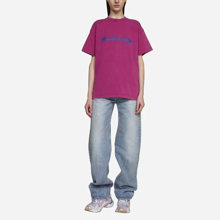 Balenciaga Logo print Cotton T shirt-1