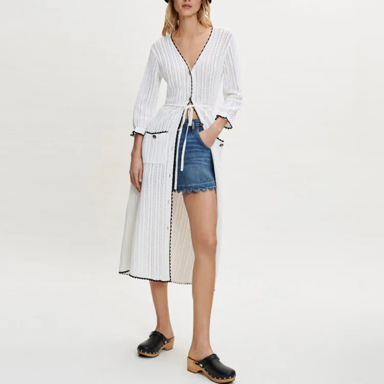 Maje Long Sleeved Dresses Women's White-1
