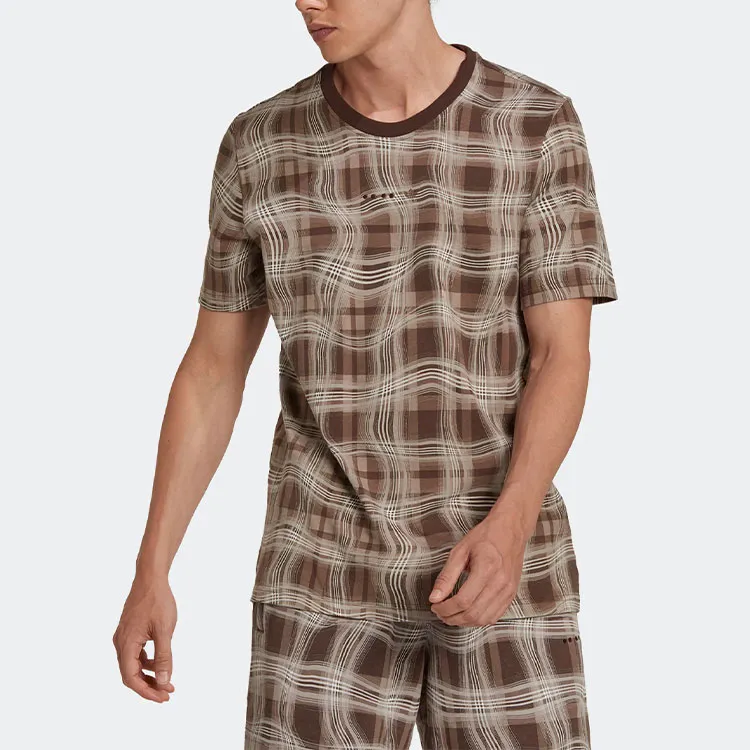 Adidas Originals REVEAL ALLOVER T Shirts Men Pink Brown-1