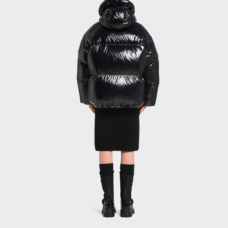 PRADA Down Jacket Coat Women's Black-2