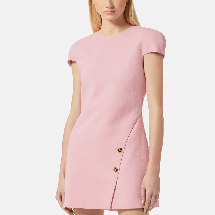 VERSACE Short-Sleeved Dresses Women's Pink-2