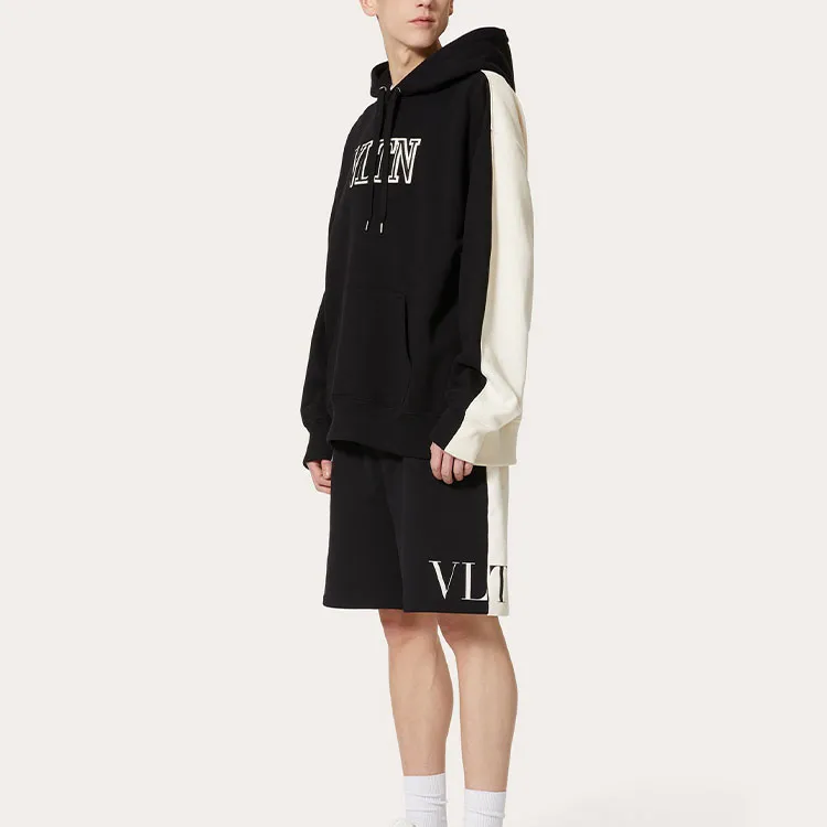 Valentino Logo Detailed Drawstring Hoodie-5