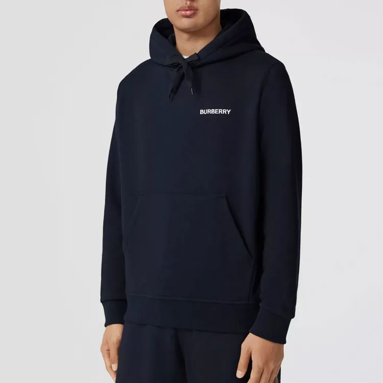 Burberry Topstitched Monogram Motif Cotton Oversized Hoodie-3