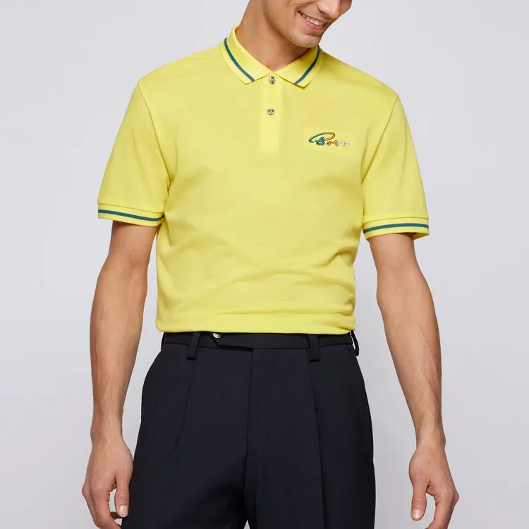 HUGO BOSS SS22 Polo Shirt Men's Yellow-2