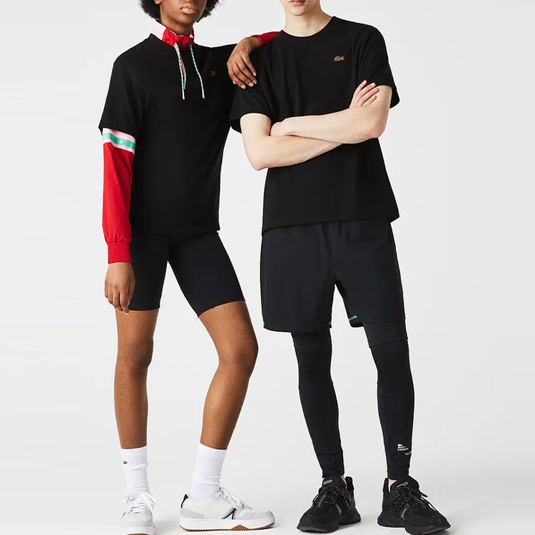 LACOSTE SS22 T Shirt Unisex Black-2