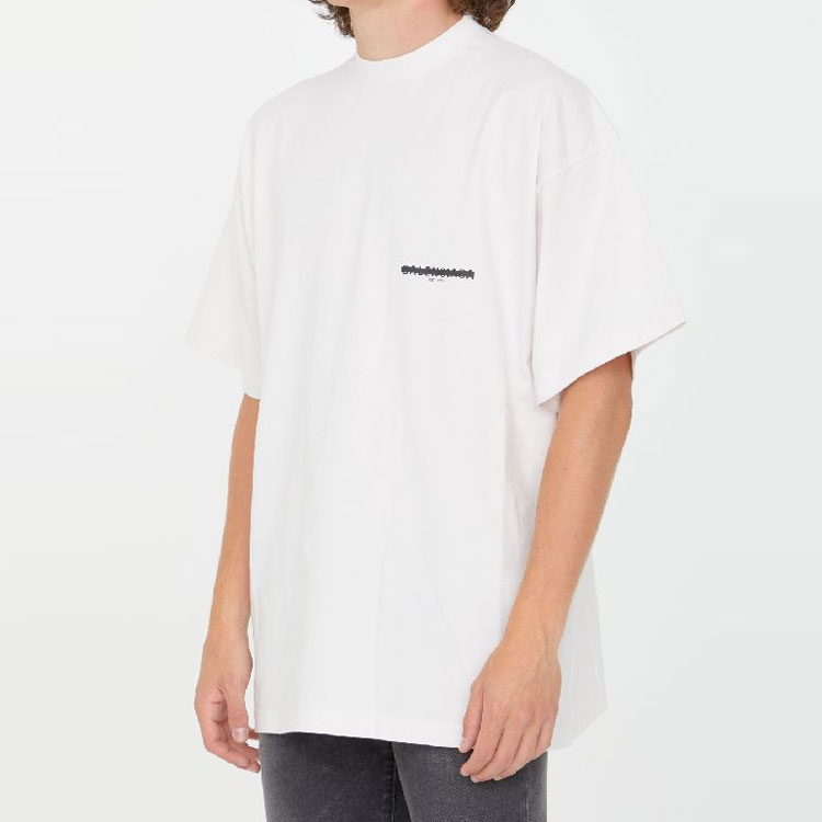 【BALENCIAGA】STRIKE 1917 オーバーサイズ 長袖 Tシャツ Balenciaga White Strike 1917 Oversized T-Shirt Balenciaga