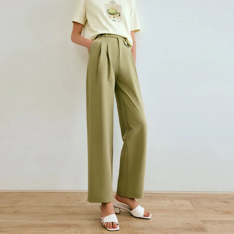 Olrain SS22 Casual Pants Women's Green-2