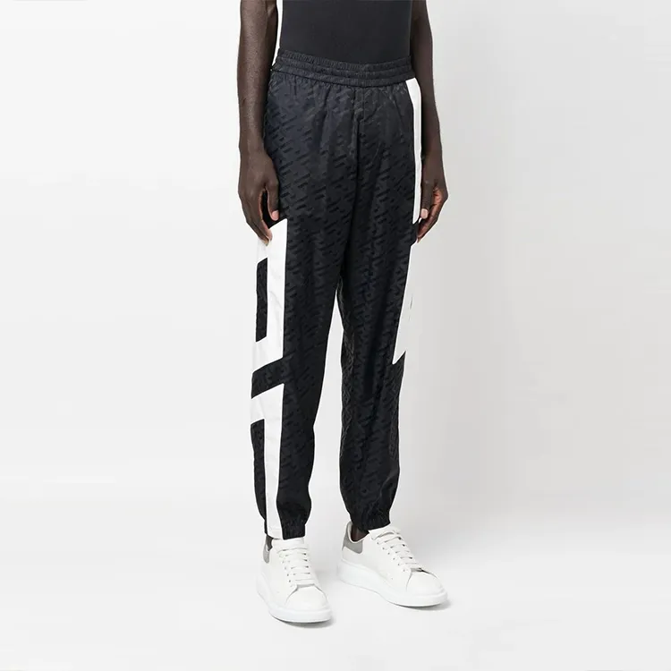 VERSACE Logo Printed High Waist Track Pants-3