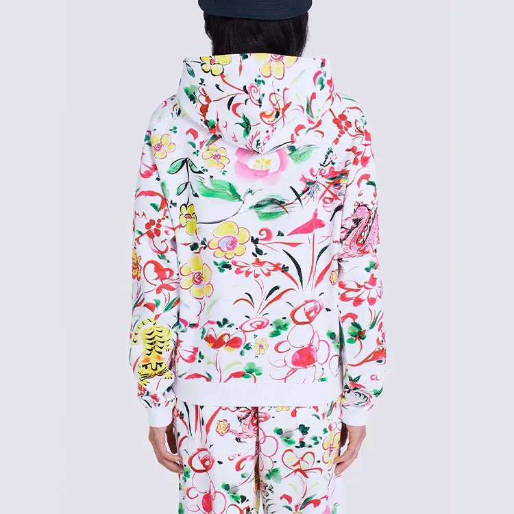 KENZO Floral print Logo patch Hoodie-5