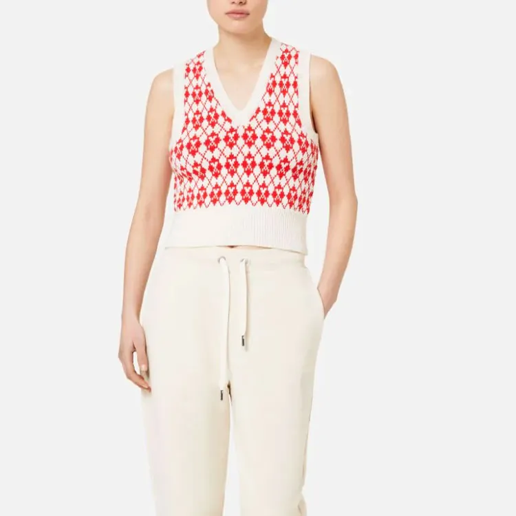 AMIPARIS Ami De Coeur Argyle Vest-1