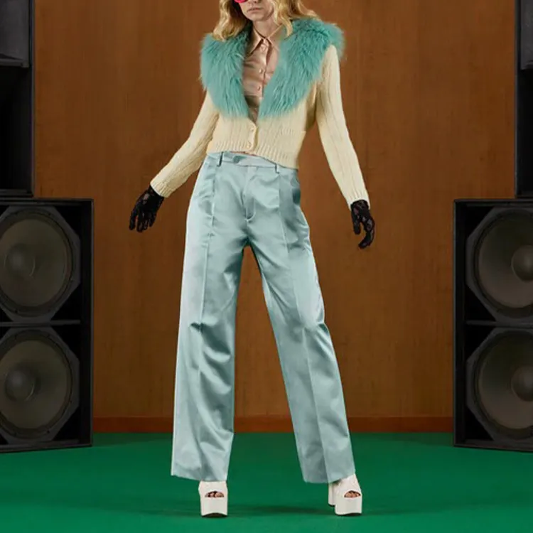 GUCCI Faux fur Collar Cardigan-3