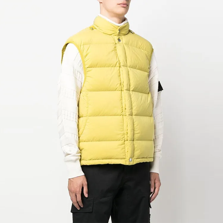 STONE ISLAND Vests Men Lemon Yellow-3