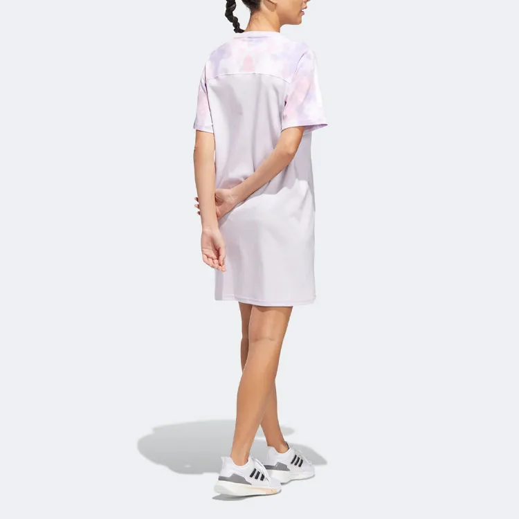 Adidas Short Sleeved Dresses Women's Light Purple-2