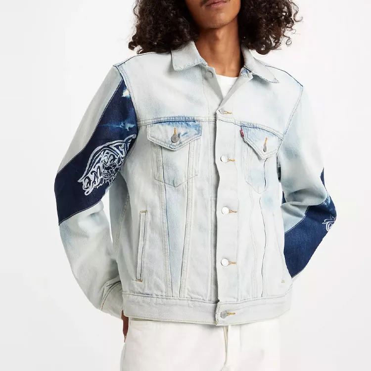 Levis Fitted Moderate Jacket Spring And Autumn Men's Blue-3