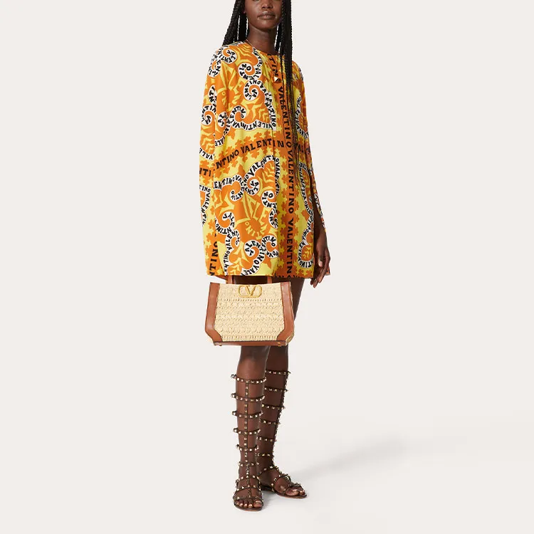Valentino Long Sleeved Dress Women's Yellow-3