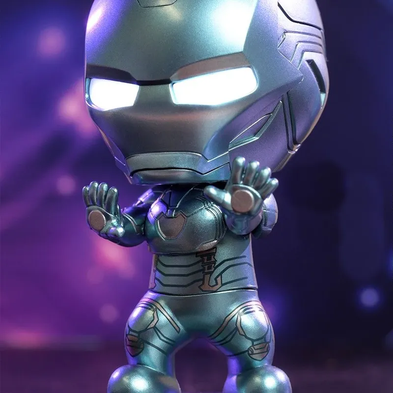Hot Toys COSBABY Collection Iron Man The Avengers  Endgame MK85 Holographic Edition S Chibi Figures 10cm-2