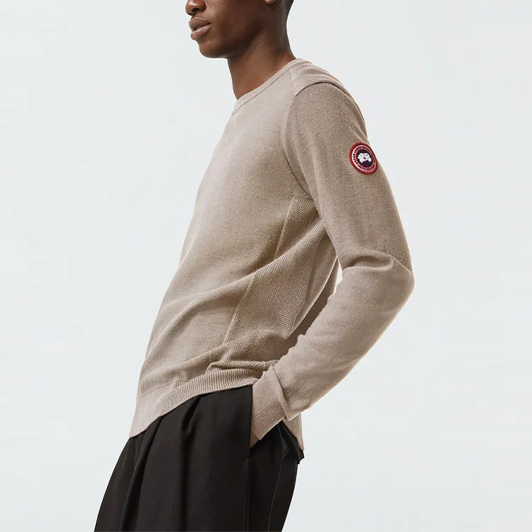 Canada Goose Dartmouth Series Sweaters Men Heather Gray Brown Yellow-2