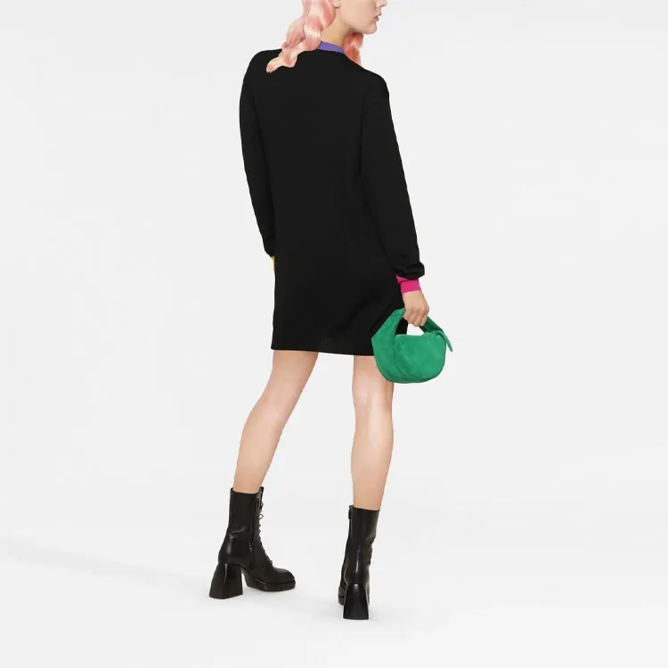 MOSCHINO Long Sleeved Dresses Women's Black-3