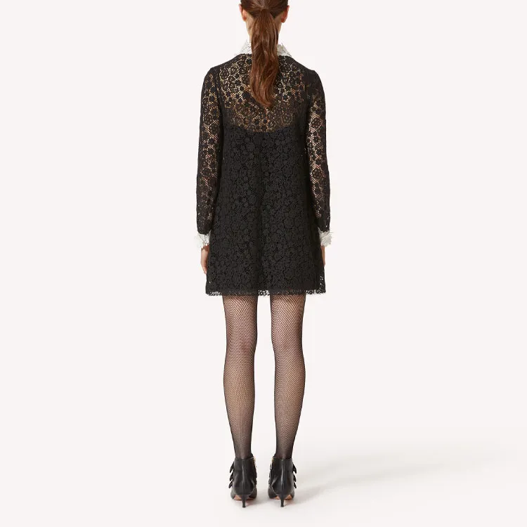 RED VALENTINO Long Sleeved Dresses Women's Black-3