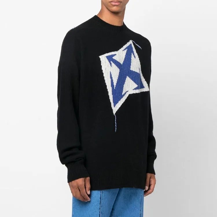 OFF WHITE Thund Arr Chunky Knit Crewneck-3