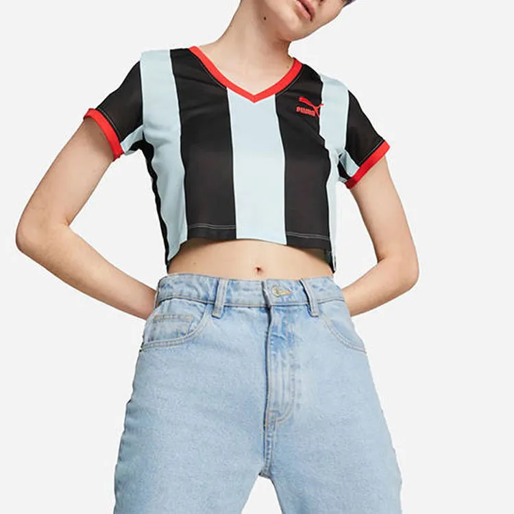 PUMA X DUA LIPA Crop Top Women's Blue-3