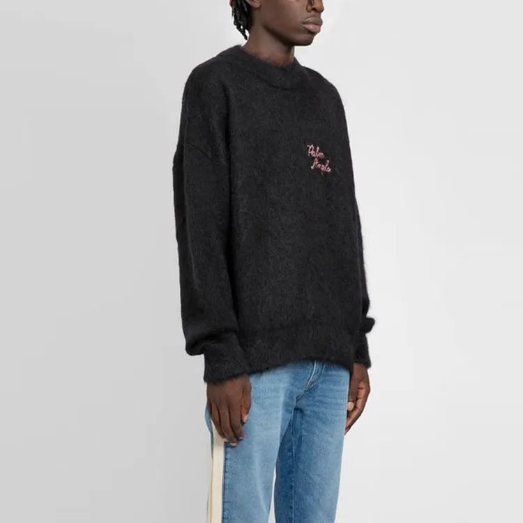 PALM ANGELS Logo Intarsia Crewneck Jumper-4