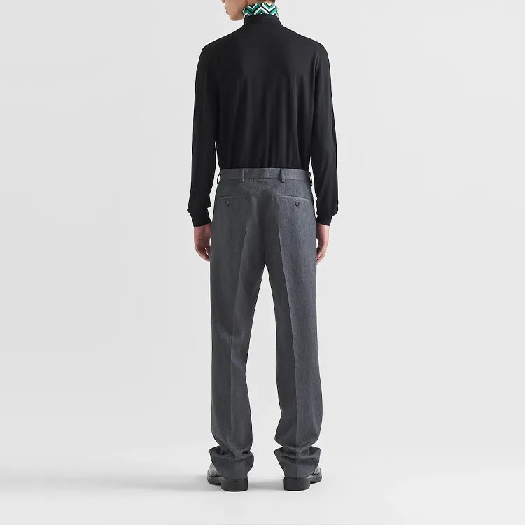 PRADA Jacquard Collar Turtlenck Sweater-2