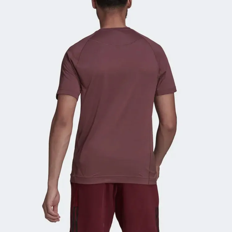 Adidas T Shirts Men Burgundy-2