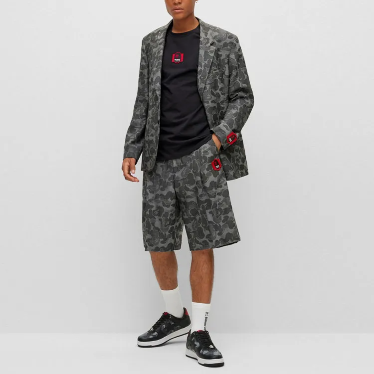 Bape Black X HUGO BOSS T Shirts Men Black-1
