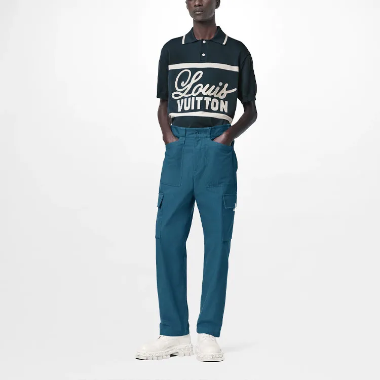 LOUIS VUITTON FW22 Polo Shirt Men's Blue-1
