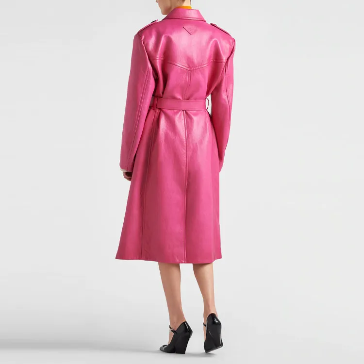 PRADA FW22 Trench Coat Women's Fuchsia-2