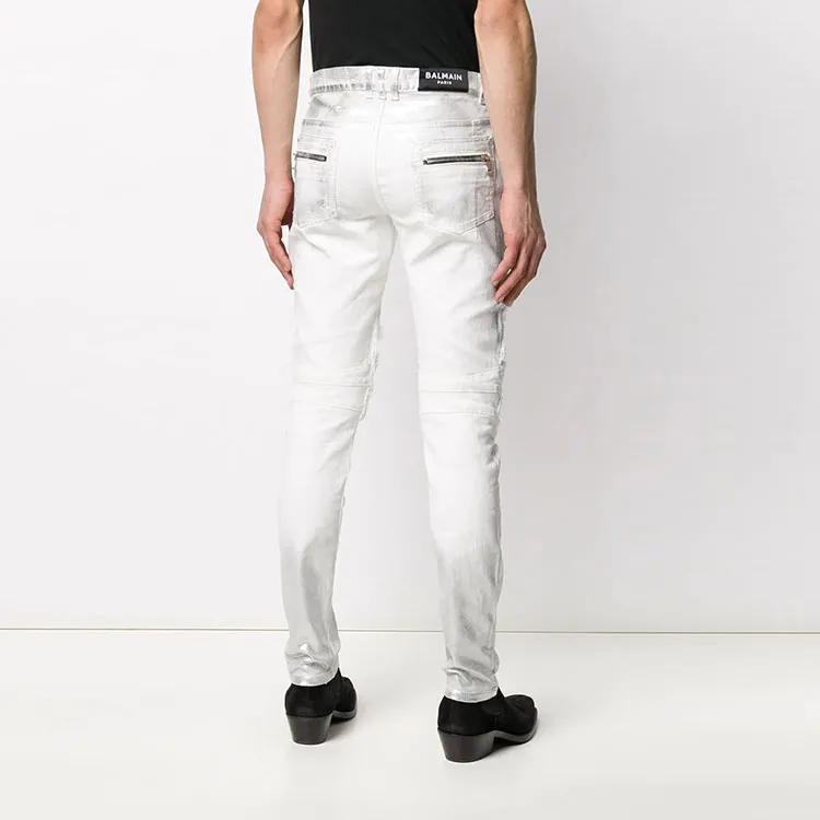BALMAIN Jeans Men White-3