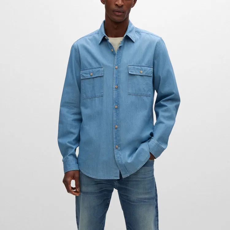 HUGO BOSS Shirts Men Blue-3