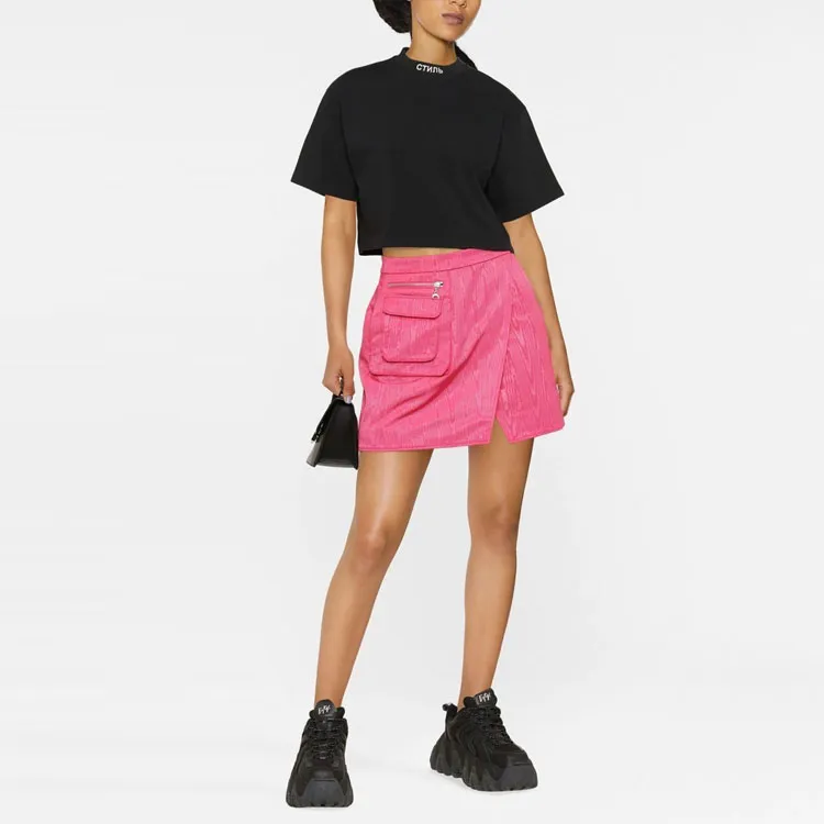 HERON PRESTON Logo Embroidered Cropped T Shirt-1