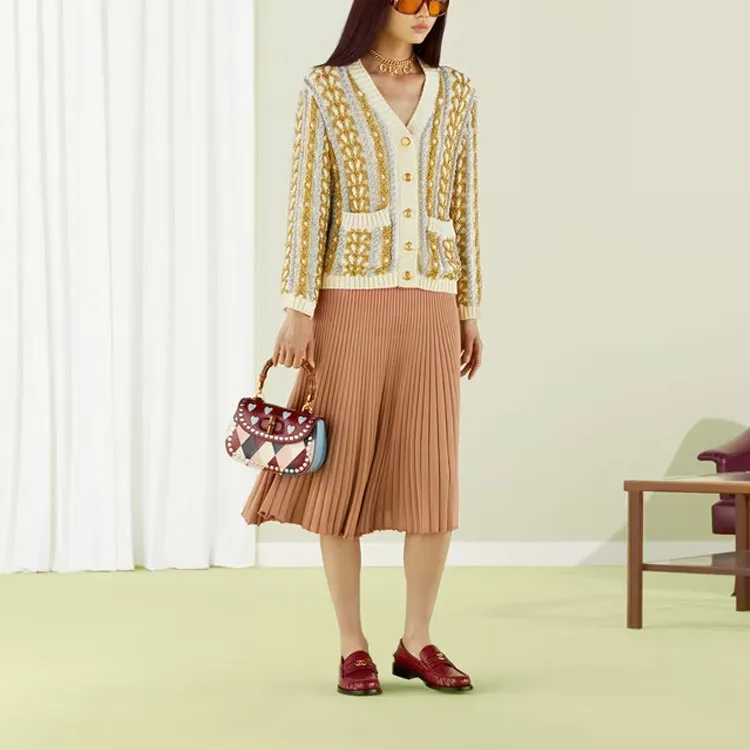 GUCCI GUCCI FW22 Qixi Festival Collection Lovelight Collection FW22 Knitwear Women's Ivory White-1