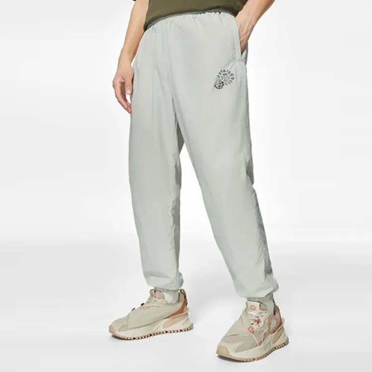 LiNing Sports Trend Series Knitted Sports Pants Men's Water Mist Gray-3