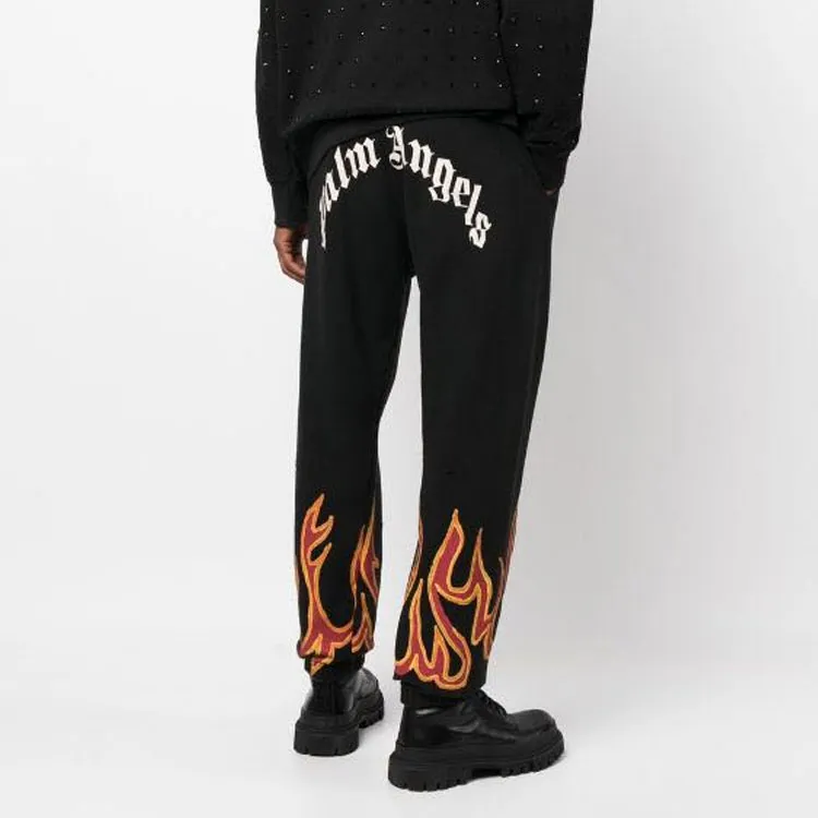PALM ANGELS Gd Graffiti Flames Sweatpants-2