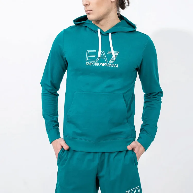 EMPORIO ARMANI EA7 SS22 Sweatshirt Men's Turquoise-3