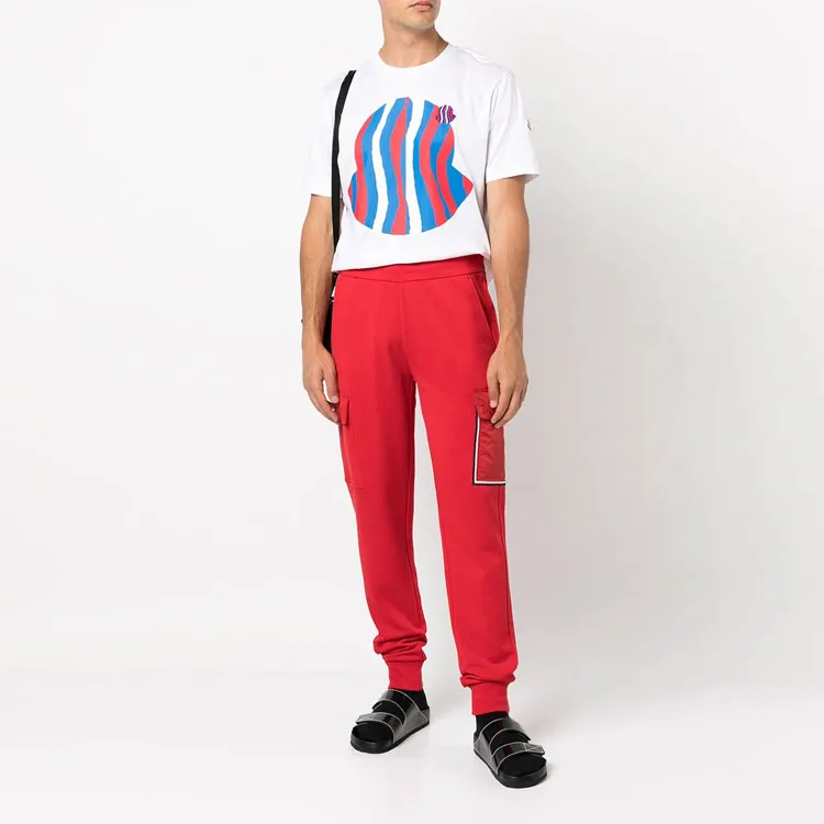 Moncler Knitted Sweatpants Men Red-2