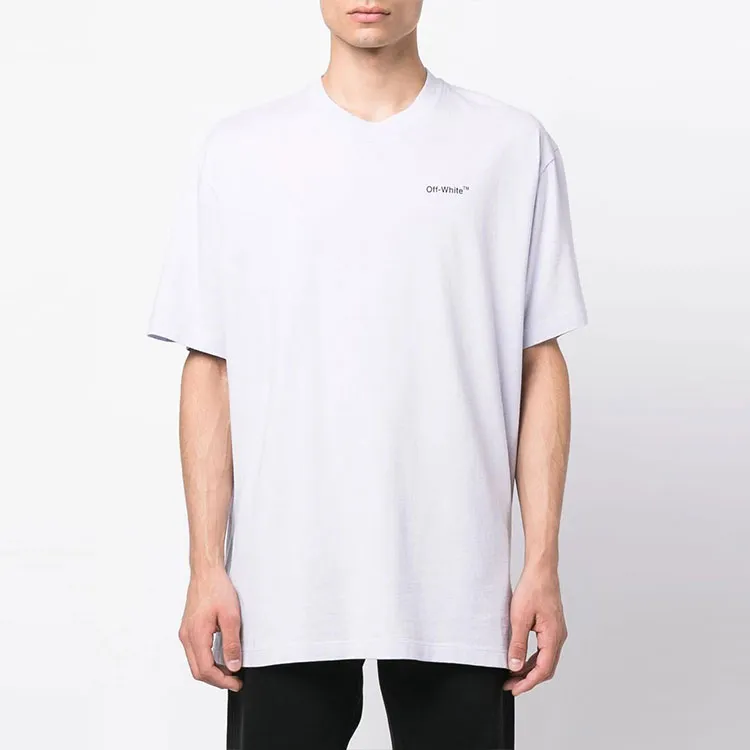 OFF WHITE T Shirts Men Light Purple-2