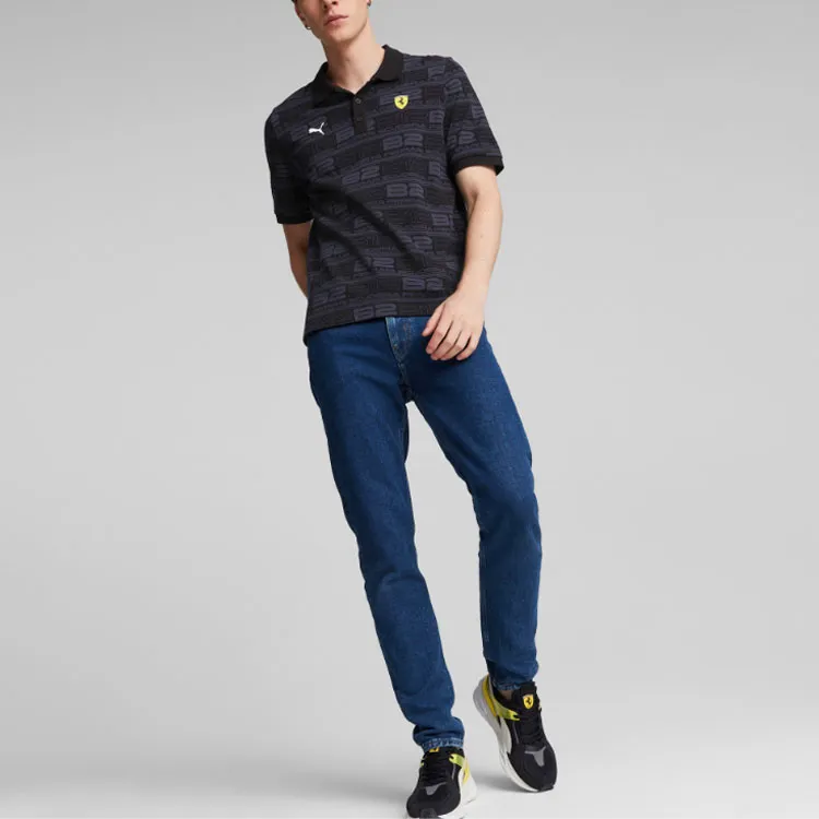 PUMA Ferrari Racing Series Polo Shirts Men Black-2