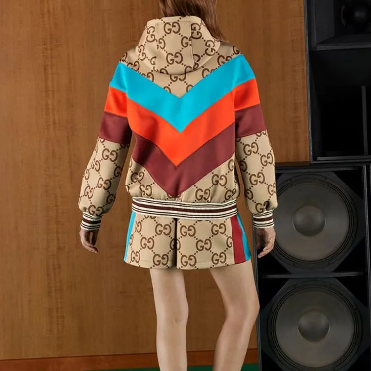GUCCI Jumbo Gg Canvas Zip Jacket 'Beige/Ebony'-3